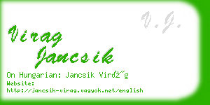 virag jancsik business card